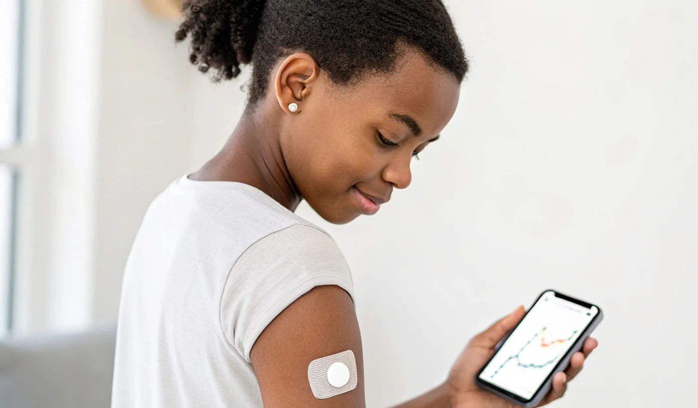 Black-girl-checking-her-sugar